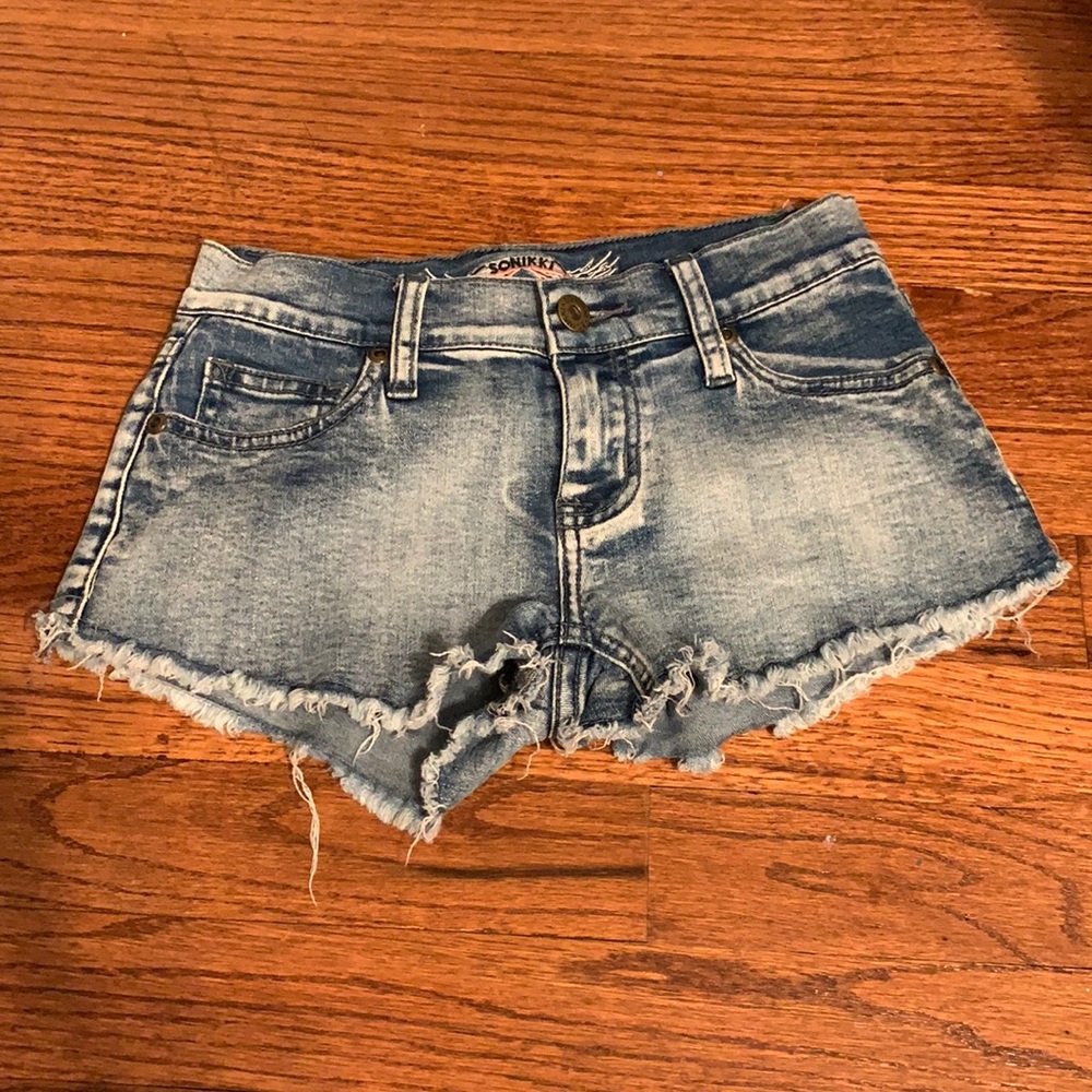 So Nikki girls blue jean shorts size 10